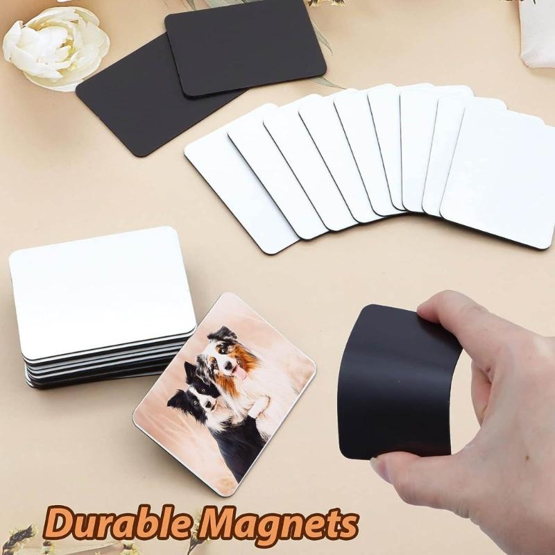 34 Pezzi Magneti Vuoti per Sublimazione Cucina Ufficio Magnete Personalizzato per Frigorifero Magneti per Frigorifero Vuoti per Sublimazione DIY