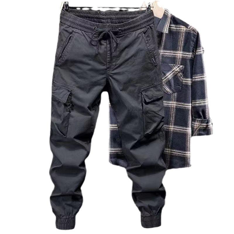 Men's Autumn/Winter Korean Loose-Fit Multi-Pocket Casual Overalls