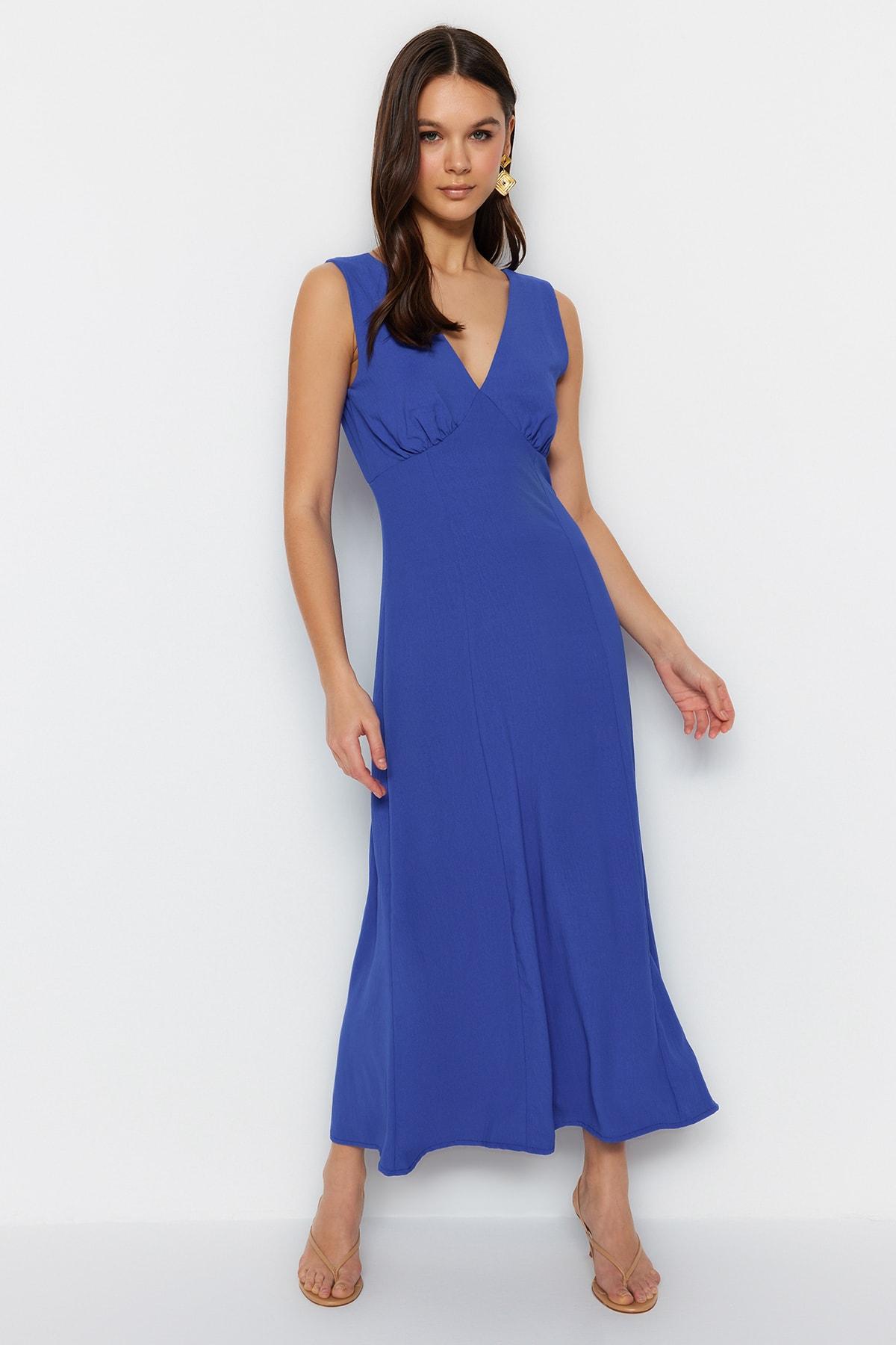 

Платье - Синий - А-силуэт