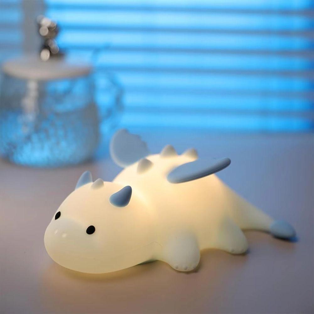 7 Colors Dragon Night Light Timer Function Touch Sensor Rechargeable Night Light 3 Modes Magnetic Base Bedside Lamp Bedroom