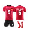 Herren Fußballtrikot Set Kurzarm Shirt Sportliche Trainingsshorts und Socken Schnelltrocknendes Uniform-Set für Teams