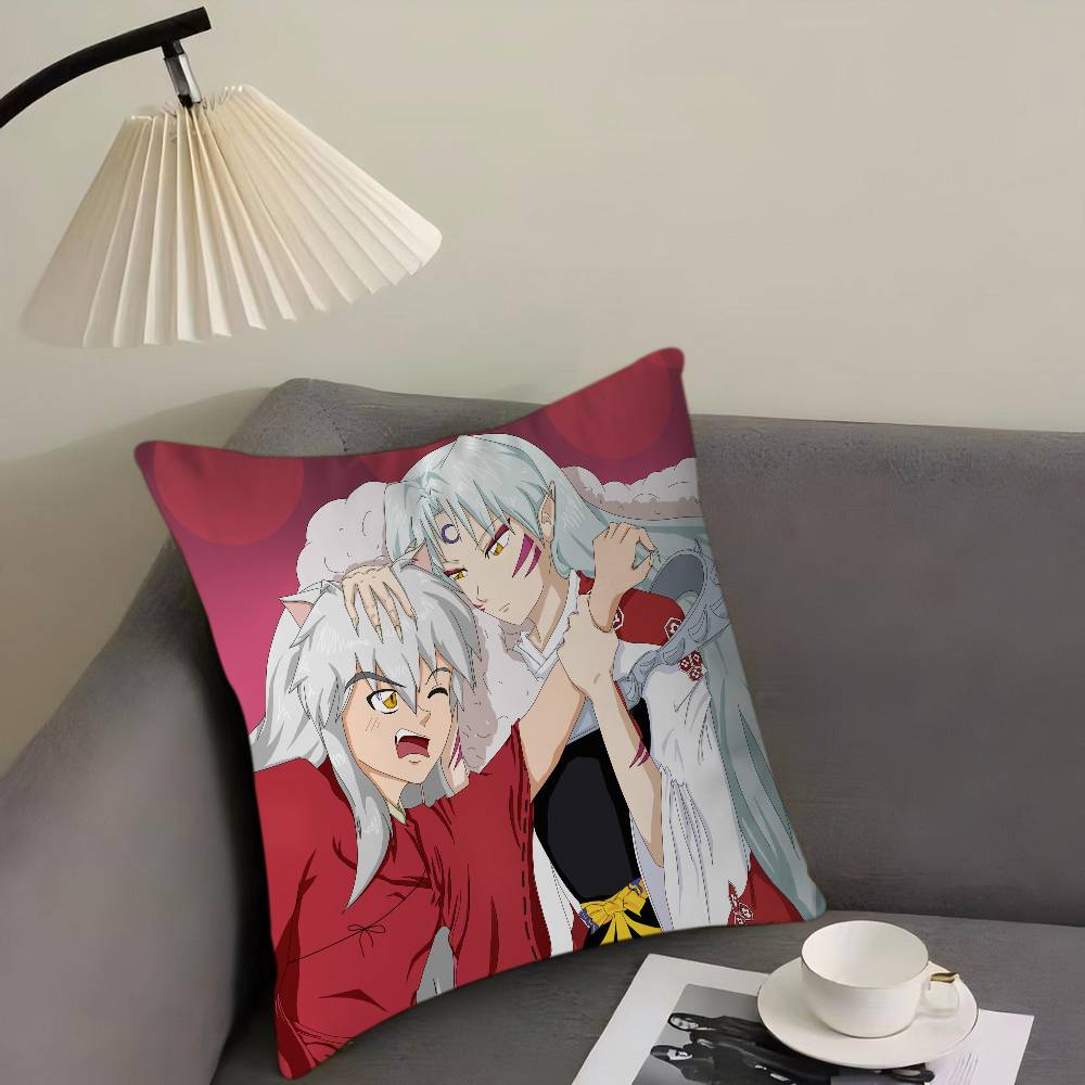 InuY-Yasha Cartoon Animation Cushion Cover Pillowcase Upholstery Sofa Throw Pillow Home Decor Pillowcas