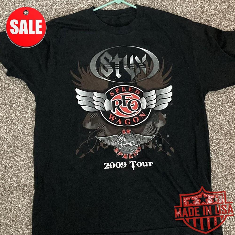 

New REO Speedwagon and Styx 2009 tour Gift For Fans Unisex S-5XL Shirt Unisex T-Shirt XXXXL