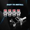 Hochlast-Wippschalter 15A 250V 20A 125V SPST 2-polig Ein/Aus-Schalter Metallhebel Wasserdichte Staubschutzkappe - 5er-Pack