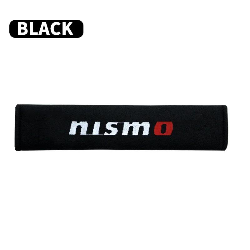 2pcs Car Shoulder Strap Covers Shoulder Protector Pad For Nissan Nismo Logo Tiida Teana Qashqai Juke X trail Note Almera Skyline
