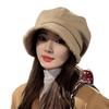 Women's Autumn/Winter Plush Fisherman Beret - Trendy Thick Warm Japanese-Style Octagonal Hat