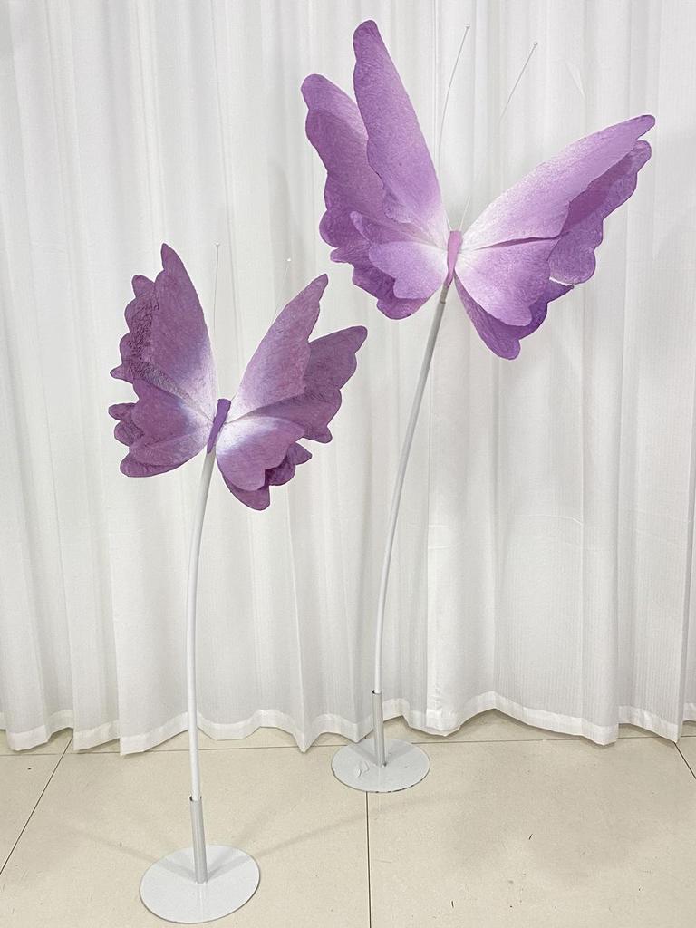 Large Pink Butterfly Art Set for Visual Merchandising, Window Decoration, Floral Display, and Hotel Landscaping
