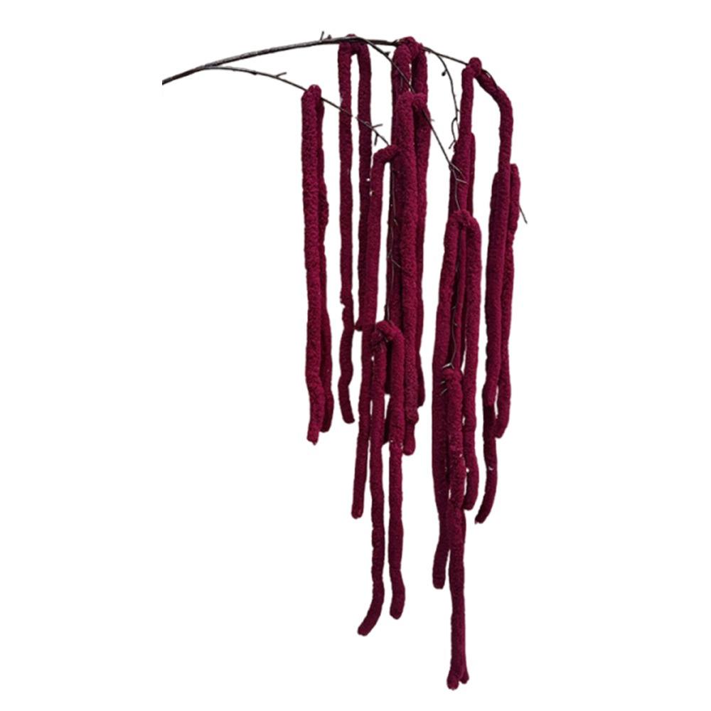 Coarse Wool Simulation Flower Multicolor Rhine Design Hanging Rice Flower Fox Tail Shape Yarn Material Artificial Hanging Plant