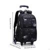 3 Pieces Stair Climbing Trolley School Bag Long-Lasting Piece Rolling Backpack
