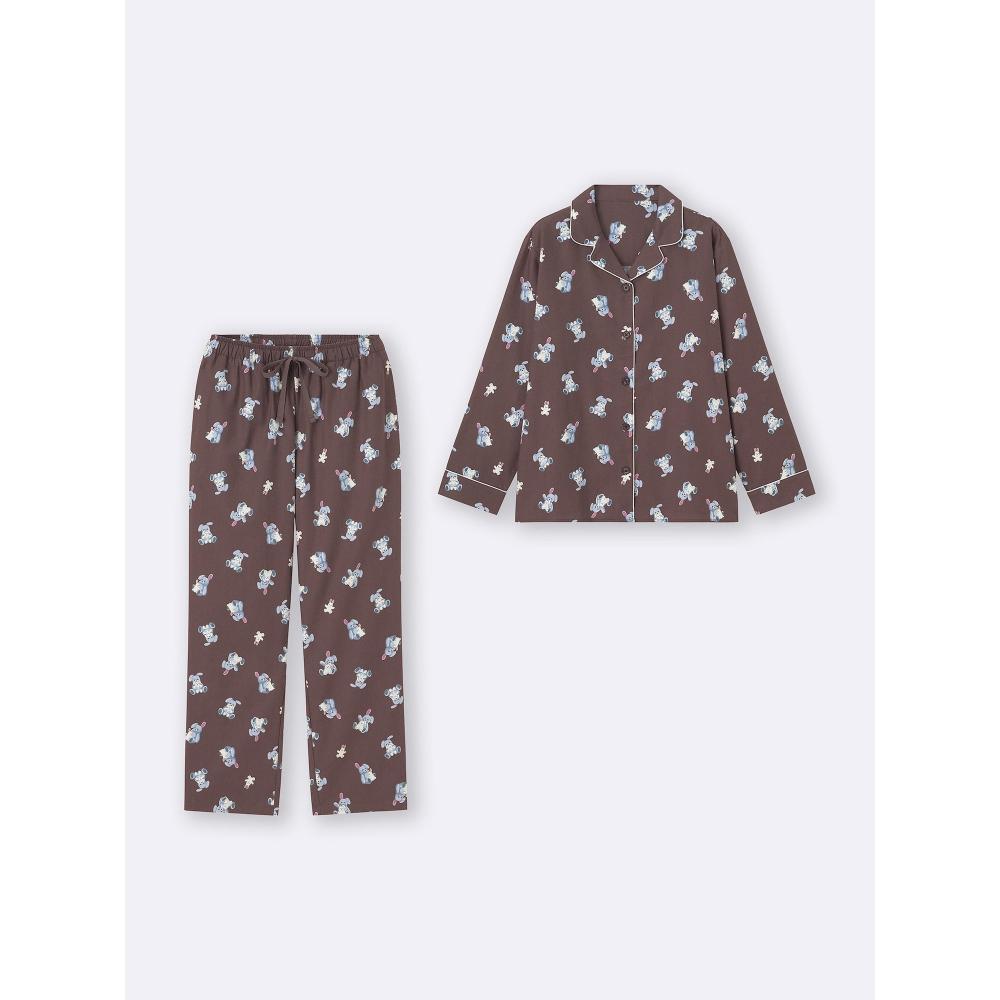 GU by Uniqlo Flanellpyjama Langärmlig Lange Hose Hase