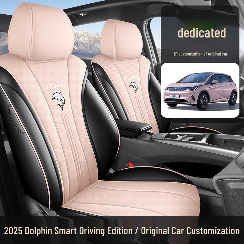 25 BYD Dolphin Leather Seat Covers, All-Season, Breathable, Full Coverage for Intelligent Driving Version