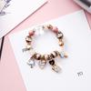Scione Bohemian Girl Clock Love Letter Lock Colorful Glass Beads Creative Beading Bracelet