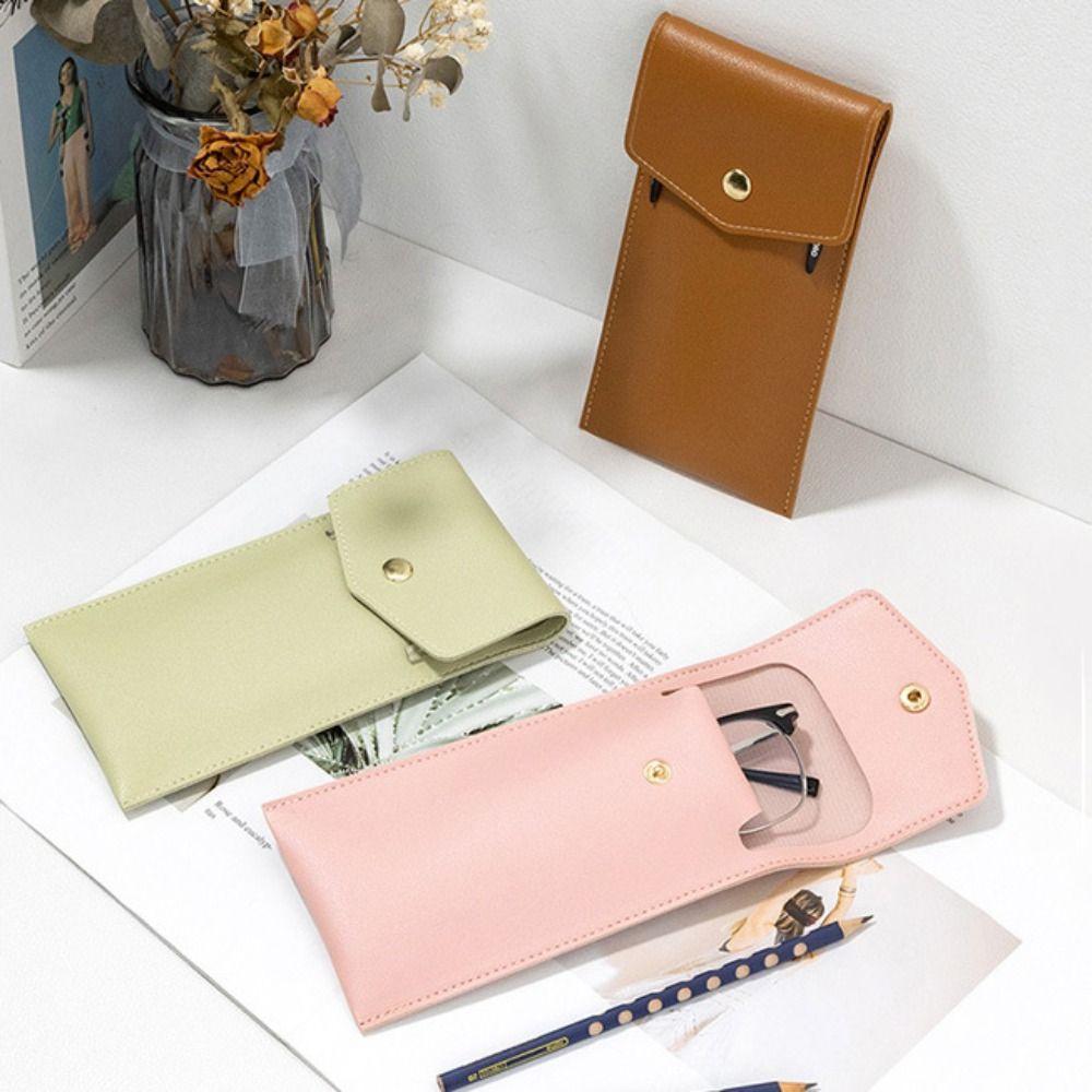 Large Capacity Business Fountain Pen Case PU Eyeglass Bags Pencil Bag Pen Cover  School Office