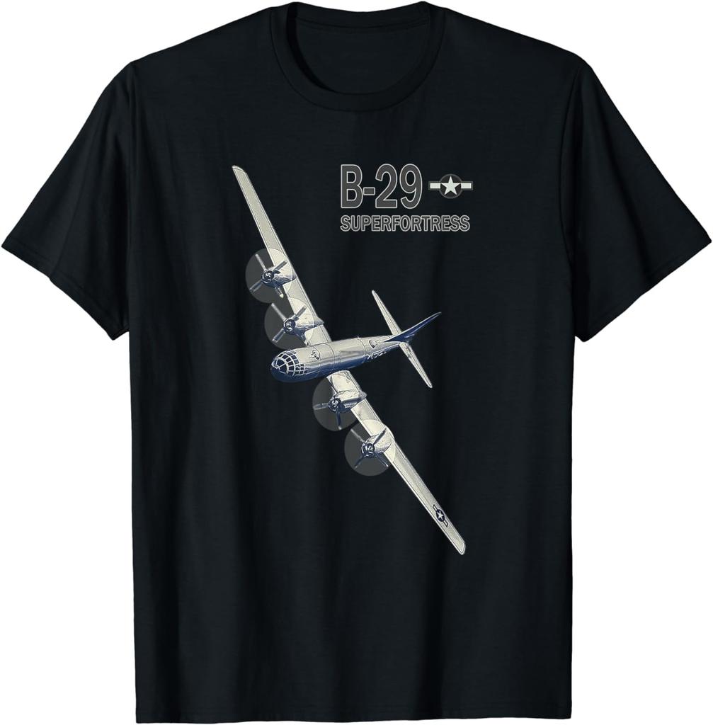 WW2 USAF B29 Superfortress Bomber Airplane TShirt 100 Cotton ONeck Summer Short Sleeve Casual Mens Tshirt Size S3XL