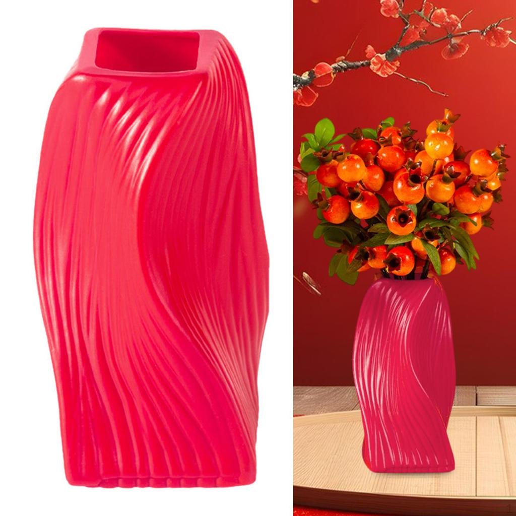 Flower Vase Desktop Ornament Aesthetic Dried Arrangement Decorative for Bedroom TV