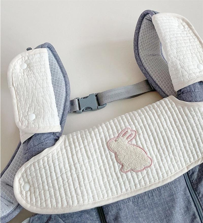 Bavetă de dentiție pentru nou-născuți, bandană de piept și umăr, urs, bumbac, portbebe, cârpă pentru salivă cu scaun de talie