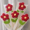 Realistic Artificial Flower Crochet Bouquet Yarn Handmade Simulation Flowers Gift DIY Floral Wedding Bouquet Anniversary