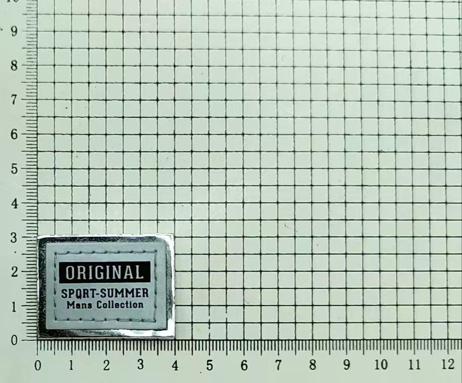 Classic Retro Stitch Leather Patch Apparel Trademark серый