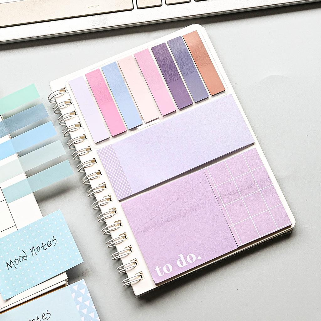 Set de Post-its Kawaii Extensible Amovible Bloc-notes Étudiant Indispensable Fournitures de Planificateur d'Études Accessoires de Bullet Journal