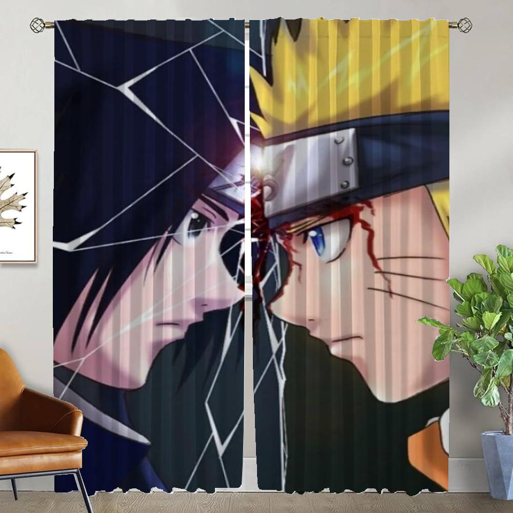

N-Narutoes Хэллоуин украшения Современные Шторы для гостиной 2 шт Домашний интерьер Шторы для камеры Оконные шторы Шторы W132xH274cmx2pcs-CL
