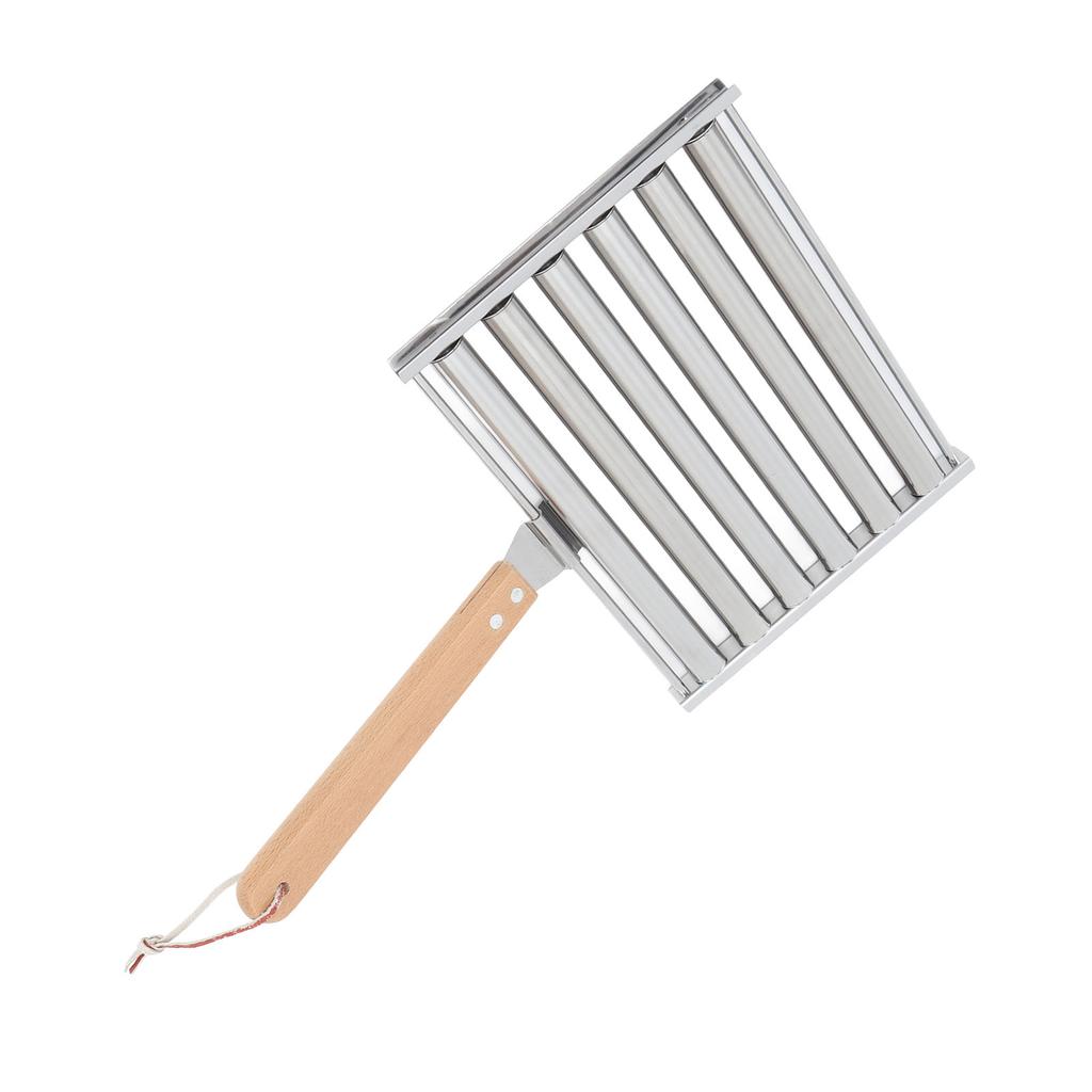Detachable Stainless Steel Hot Dog Sau Roller Rack Stmer With Extra   Wood Handle 4 Skewers 6 Stick Design BBQ Tools