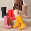 Verdickte Gummistiefel, Langschaft Wasserdichte Regenstiefel, Rutschfeste Modische Gummischuhe