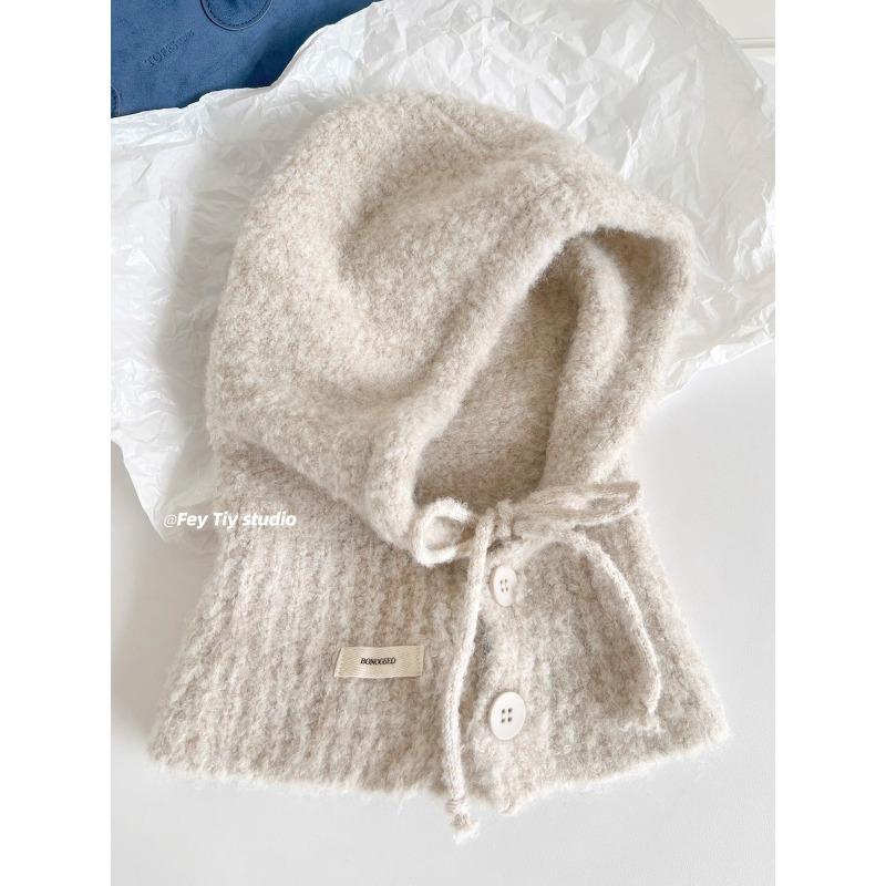 Balaclava New Autumn and Winter Warm Hat Scarf Integrated Woolen Hat