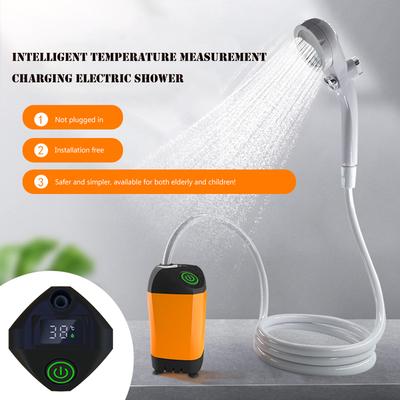 Outdoor Camping Shower IPX7 Waterproof with Digital Display 4800mAh Portable Electric Shower Pump for Hiking Travel Pet Watering