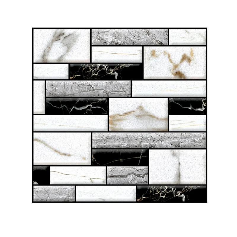 Self Adhesive Tile Wall Sticker - Home Decor 3D PVC Sticker Covers For Kitchen Cupboard Bathroom Waterproof Wallpaper
