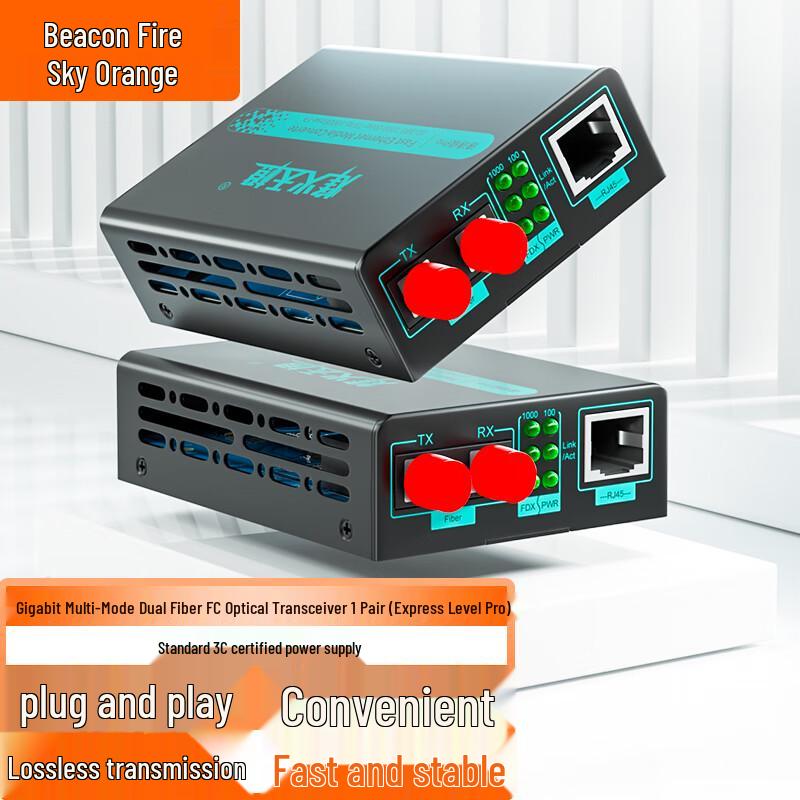 

FHTCEN Pro Gigabit Multimode Dual-Fiber Optic Transceiver 1 Pair