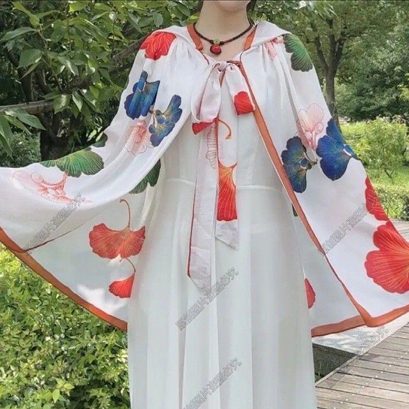 

2025 Wooden Ear Poncho Cold Feeling Original Yarn Sun Protection Clothing Women Summer Sun Protection Fashion Pearl Satin Hood Shawl Color 5 (Ruffles strap shawl) XL
