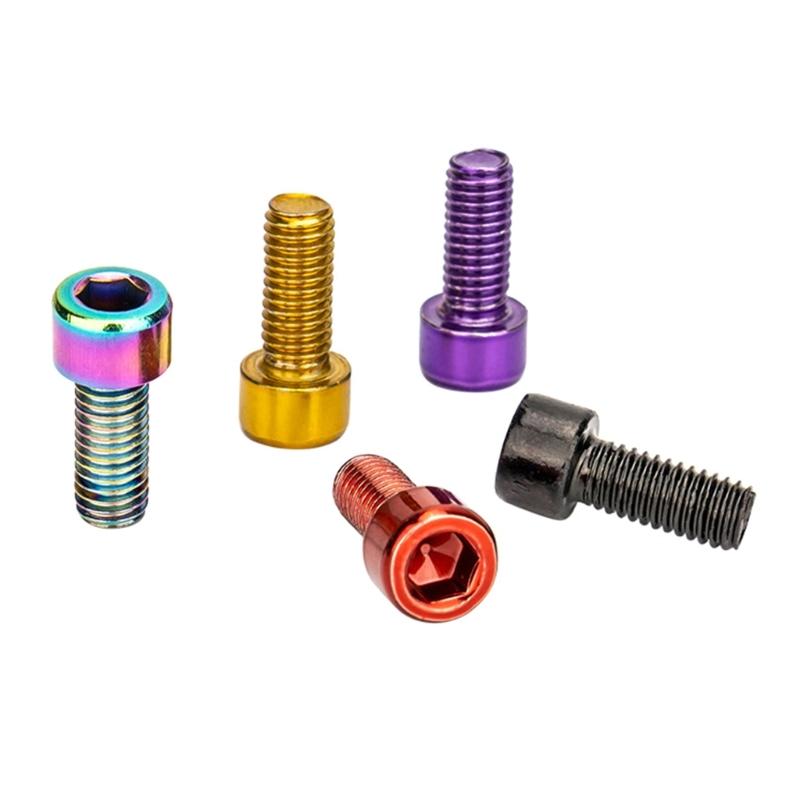 4Pcs 5x12mm Bike Water Bottle Cage Bolts Hexagons Socket Head Bolts Stainless Steels Screws Mountain Bike Accessories