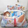 Top Anime Cardcaptor Sakura Bedding Set Printed Bed Set With Pillowcase Bed Duvet Cover Soft Single Double Queen Super King Size