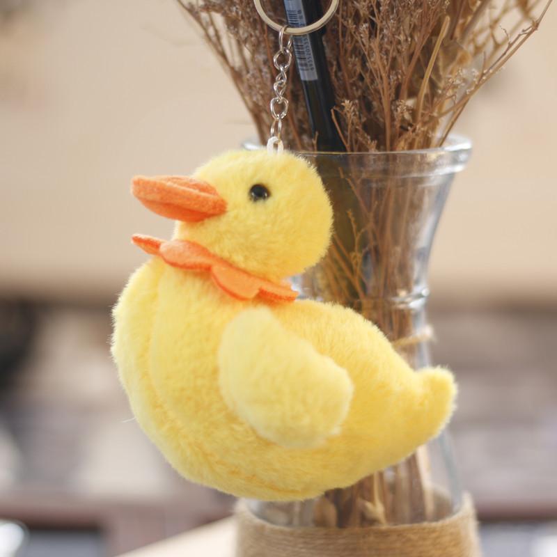 Adorable Yellow Duck Plush Keychain Cute Creative Stuffed Toy 10cm Soft And Cuddly