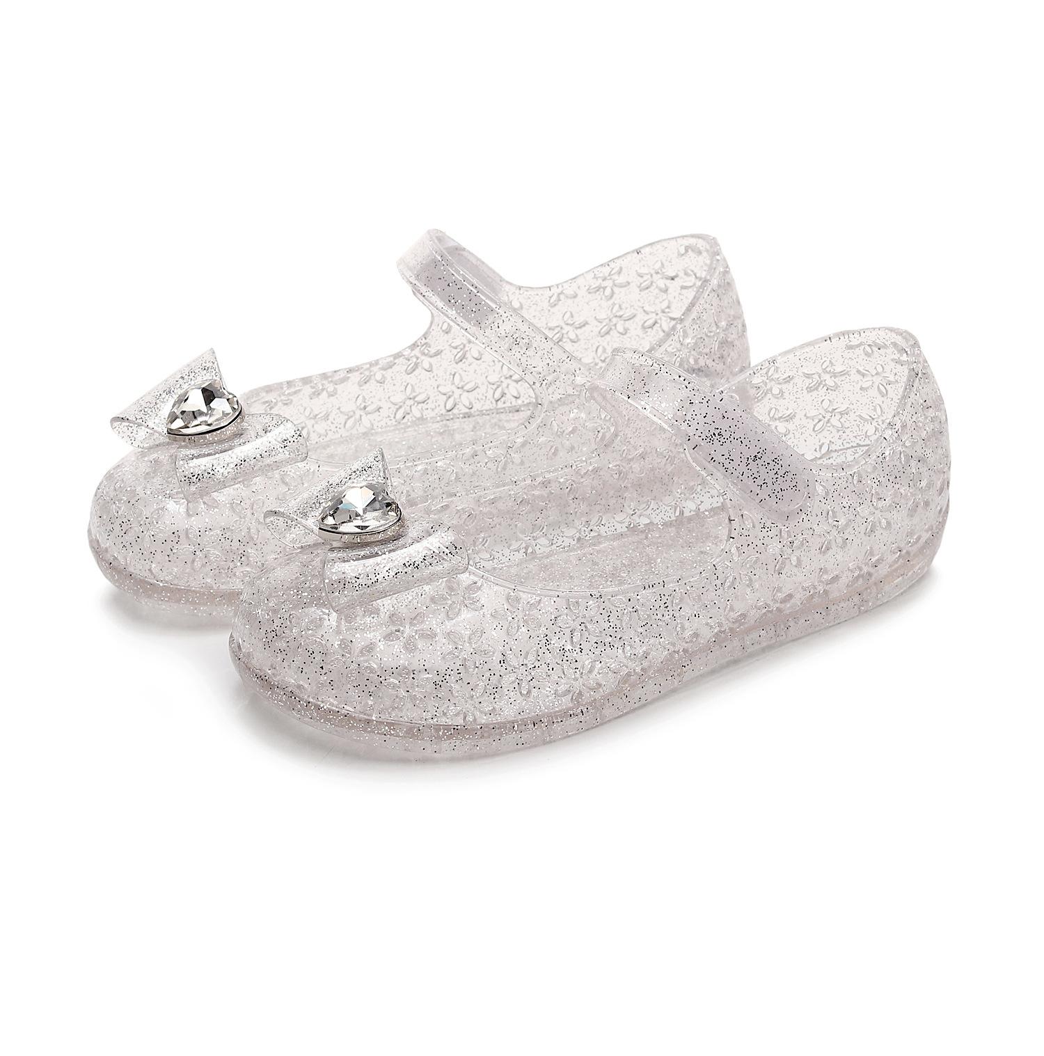 New children s jelly sandals bag head soft sole girls bow princess beach shoes baby sandals 24