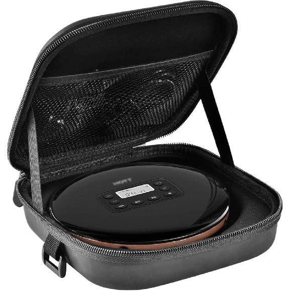 Portable CD Player Case | Travel Carrying Holder Storage | for Walkman Black