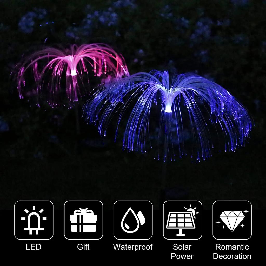 LED Garden Lights Jellyfish Decoration Solar Power Lights Waterproof Outdoor Pathway Solar Lamp Fairy Patio Villa Yard Decor