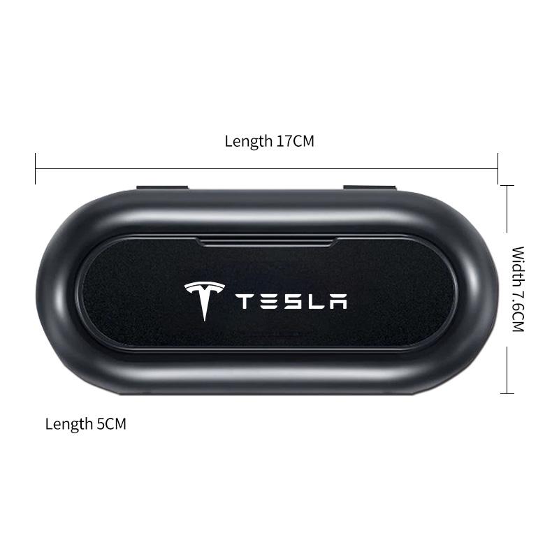 Car Sun Visor Glasses Storage Box Holder Organizer Car Accessories For Tesla Model 3 Model S Model X Model Y Roadster Bonina Coil