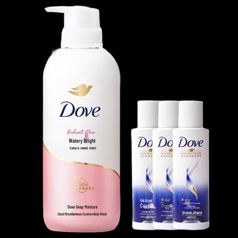 DOVE Sakura Sweet Scent Shower Milk & Shampoo Set