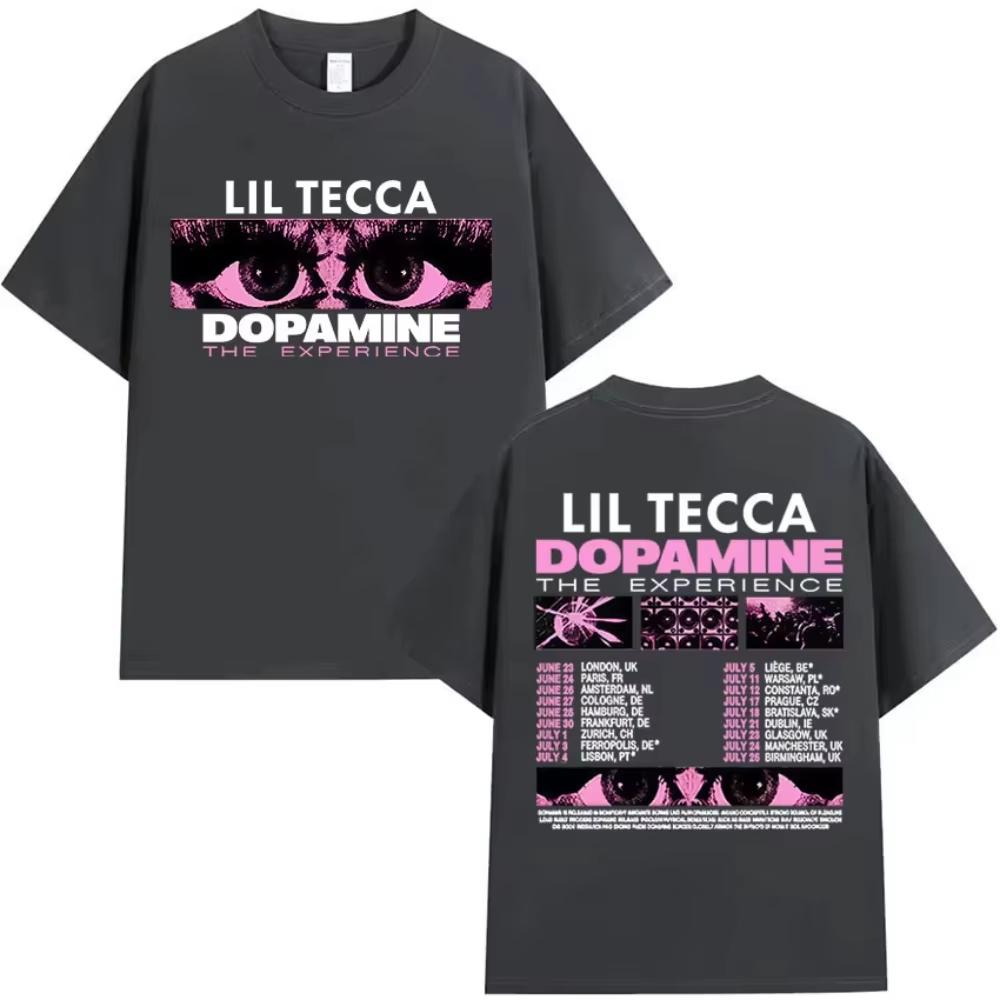 Lil Tecca Dopamne The Experience Tour 2026 Merch T Shirt Unisexs Women Harajuku Aesthetic Fashion Short Sleeve Tshirts Streetwear