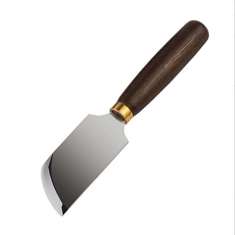 Professionelles Ledermesser Schälmesser Lederschärfmesser Ausdünnmesser Schnittstahl Holzgriff DIY Handgefertigtes Werkzeug