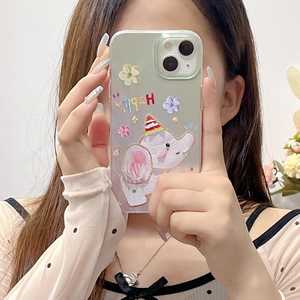 Etui silikonowe Laser Elephant Bunny do Xiaomi Redmi Note 12 11 Samsung A54 A24 A14 Oppo A78 A58 A38 Tecno Spark 10 Funda malowane etui miękkie etui TPU