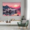 Japanese JDM RX7 Sunset Tapestry Wall Hanging  Extra Large Vibrant Mountain  Car Art Premium Polyester Fabric WrinkleResis