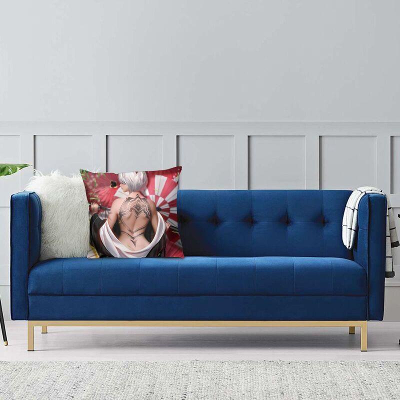Nier Automata Anime Hentai Girl Cushion Covers Sofa Home Decorative Sexy Yorha 2B Thighs Thicc Ass Butt Square Throw Pillow Case