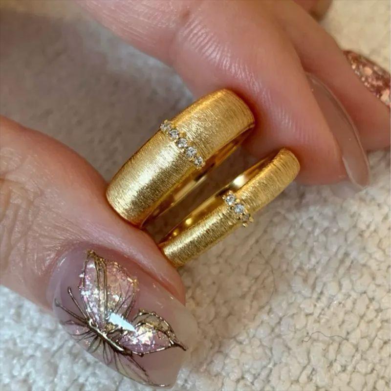 Boutique Copper Unique Ring For Stylish Women With Inlays Beautiful