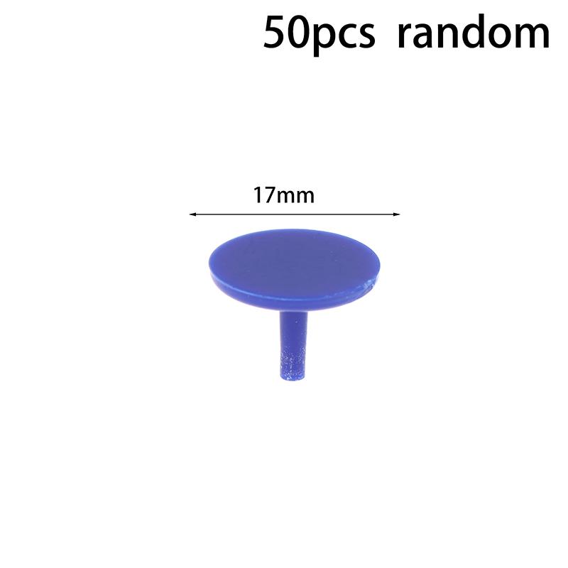 50 Pcs/Pack Golf Ball Mark Portable Round Shaped Plastic Flat Golf Ball Position Markers Random Color Golf Accessories