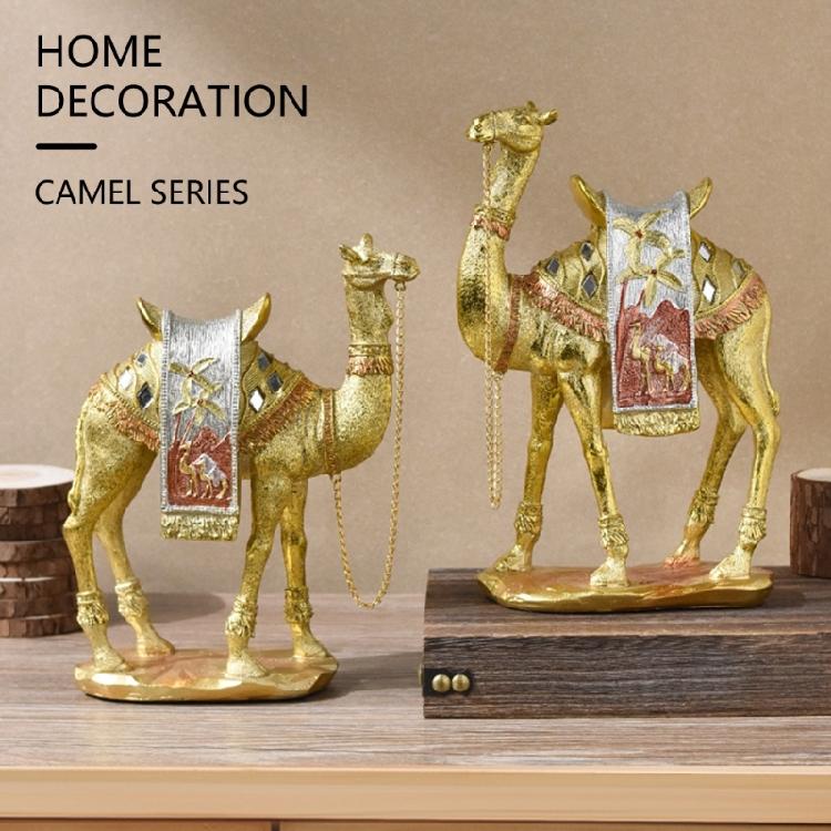Luxury Camels Statue Animal Figurine Housewarmings Gift Resins Sculpture Middle Eastern Ornament for Indoor Desk Decors