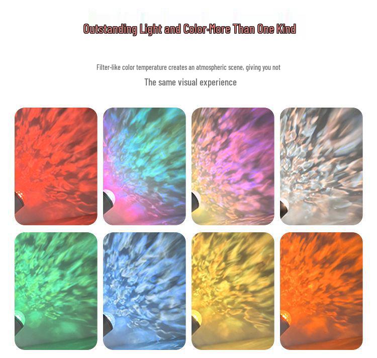 Sunset Ripple Atmosphere Lamp: Dynamic Bedroom & Studio Light for Influencers