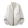 2026 Men's Spring/Autumn Casual Baseball Collar Jacket - Two-Button, Loose Fit, Pilot Style for Couples