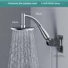 High Pressure Rainfall Shower Head Large Stainless Steel Curved Shower Extension Square Shower Head Extension